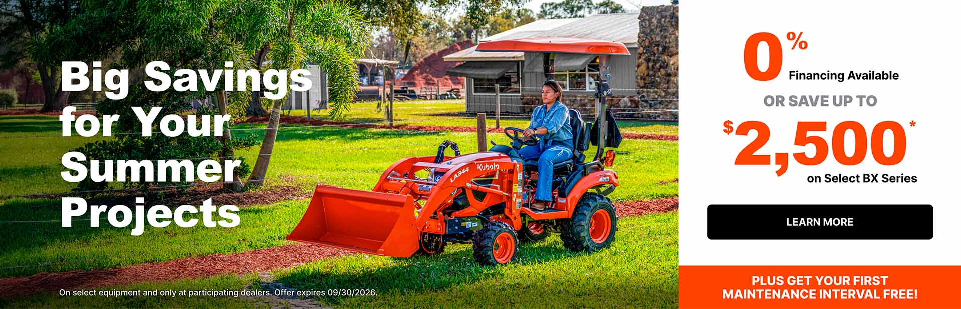 Read more about the article BX Series Tractors – 0% Financing Available Or Save Up To $2,500 on Select BX Series – Agricultural Tractors