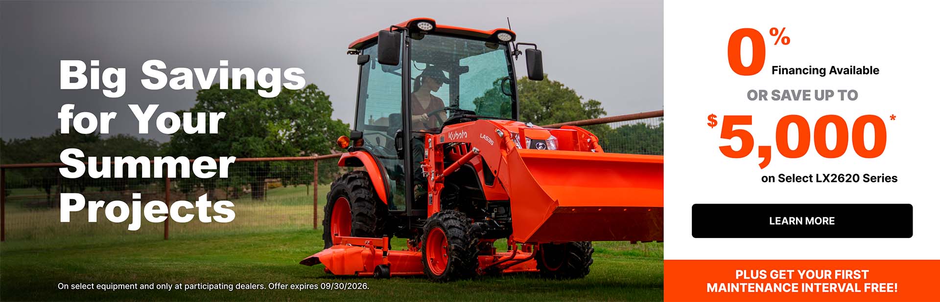 You are currently viewing LX2620 Series Tractors – 0% Financing Available Or Save Up To $5,000 – Agricultural Tractors