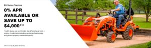 Read more about the article BX Series Tractors – 0% APR available or save up to $3,500** – Agricultural Tractors